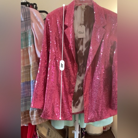 Pink sequin blazer - Picture 4 of 6